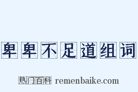 卑卑不足道组词是什么意思的图片